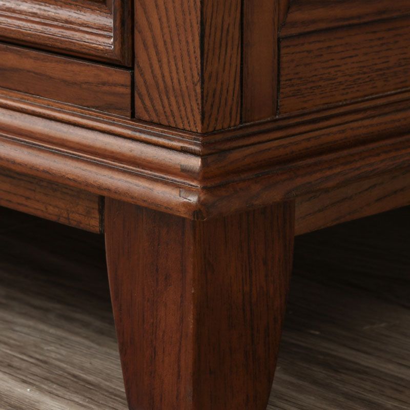 Tocador tradicional cómoda de almacenamiento de madera maciza con 9 cajones