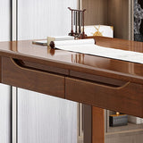 Modern Solid Wood Writing Desk Parsons Base 29.53" Tall Office Desk with Drawer Clearhalo 'furn' 'furn_office_desk' 'Furniture' 'Office Desks' 'Office Furniture' 'office_desk' 1200x1200_dd62bf6e-f798-4134-849c-f40007645e00