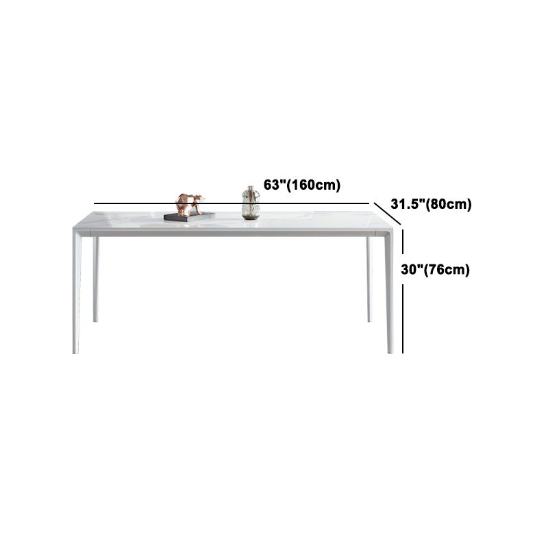 Moderne Rechteck Diniate Set 1/4/5/7 Stück Stein Top Esstisch Set