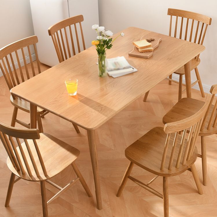Rectangle Oak Wood Dining Table Modern Table in Nature with Double Pedestal Clearhalo ' dining_table' 'Dining Tables & Seating' 'Dining Tables' 'furn' 'furn_dining_table' 'Furniture' 'furniture_dining_table' 'Kitchen & Dining Furniture' 'kitchen&dining_furn' 'kitchen' 'kitchen_dining_table' 1200x1200_dd658e6c-ce20-4b89-bb0d-b290cd89317a