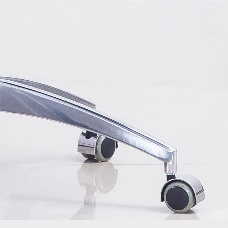 Modern Armless Swivel Chair with Chrome Frame Executive Height-adjustable Office Chair Clearhalo 'furn' 'furn_office_chair' 'Furniture' 'furniture_office_chair' 'Office Chairs' 'Office Furniture' 'office_chair' 1200x1200_dd66abfc-329d-4f7c-848b-f06ff9a642b8