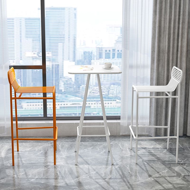 Modern Outdoor Counter Stool Rectangle Iron Footrest Counter Bar Stool Clearhalo 'Bar Furniture' 'Bar Stools' 'bar_stools' 'furn' 'furn_bar_stools' 'Furniture' 'Kitchen & Dining Furniture' 1200x1200_dd68359e-391d-4f1b-ae42-70ebd0050284