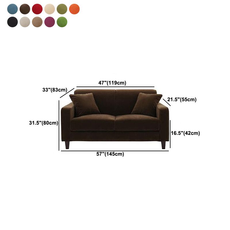 Contemporary Cushions Square Arm Living Room Stationary Seating