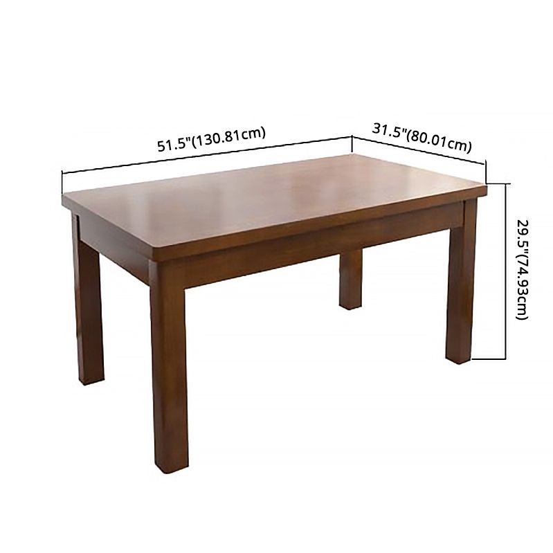 Traditional Style Standard Height Solid Wood Dining Table Rectangle Dining Room Set For Home Clearhalo 'Dining Room Sets' 'Dining Tables & Seating' 'dining_room_set' 'furn' 'furn_dining_room_set' 'Furniture' 'furniture_dining_room_set' 'Kitchen & Dining Furniture' 'kitchen&dining_furn' 'kitchen' 1200x1200_dd6a17de-1a37-4ca5-90f4-c6c43e7cb31e