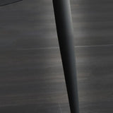 Sedia laterale in pelle finta sedia a braccialess con zampe nere