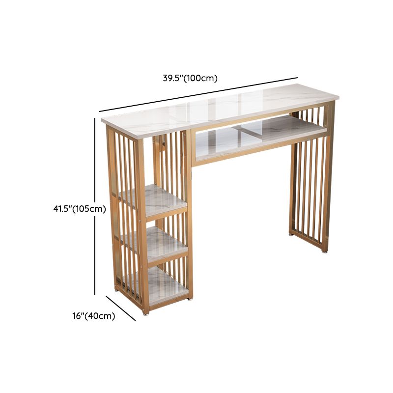 1/3 Glam Metal White and Gold Bar Stool and Table Set for Dining Room Clearhalo 'Bar Furniture' 'furn' 'furn_home_bar_bar_sets' 'Furniture' 'Home Bars & Bar Sets' 'home_bar_bar_sets' 'Kitchen & Dining Furniture' 1200x1200_dd6d9f9b-f0d2-4d4f-8946-d6895ec1f349