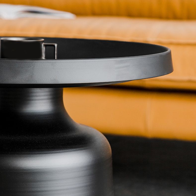 Metallic Sockel Endtabelle Mitte des Jahrhunderts runder Seitentisch