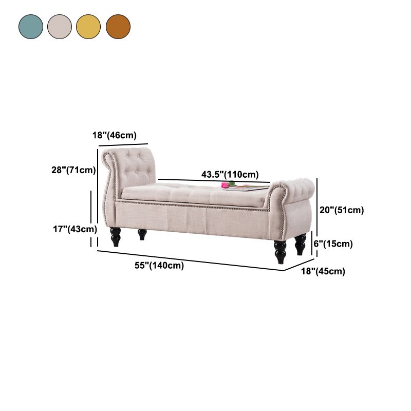 Upholstered Rectangle Entryway Bench Cushioned Seating Bench with Legs Clearhalo 'Benches' 'Chairs & Seating' 'furn' 'furn_benches' 'Furniture' 'Living Room Furniture' 1200x1200_dd6f611e-a386-4d4b-9b17-5db31c131fc9