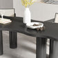 Irregular Shaped Office Conference Table Wood Writing Desk in White/Black