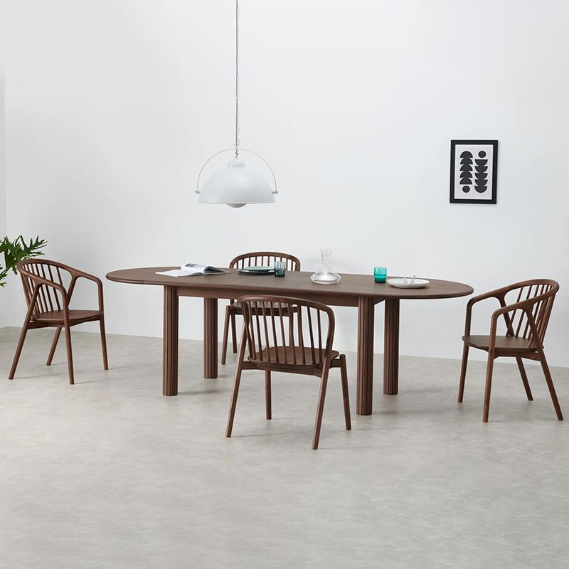 Modern Style Dining Oval Table Dining Wooden Table for Restaurant with Wood Legs Clearhalo 'Dining Tables & Seating' 'Dining Tables' 'dining_table' 'furn' 'furn_dining_table' 'Furniture' 'furniture_dining_table' 'Kitchen & Dining Furniture' 'kitchen' 'kitchen_dining_table' 1200x1200_dd7209ca-ed4c-4f82-83d4-bb9ae960066f