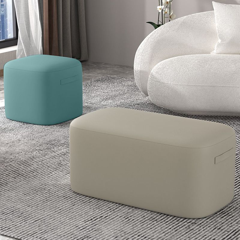 Trendy Square Leather Ottoman Plain Waterproof Indoor Foot Cube Ottoman Stool Clearhalo 'furn' 'furn_ottomans_poufs' 'Furniture' 'Living Room Furniture' 'Ottomans & Poufs' 'ottomans_poufs' 1200x1200_dd726f91-cf3a-418b-af9b-7bcbe6dfdb19
