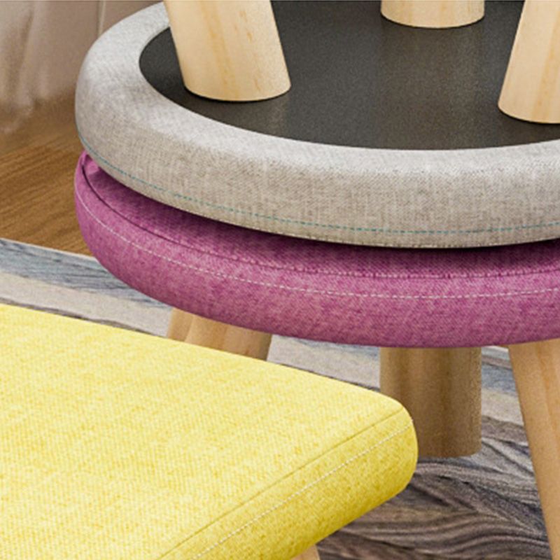 Telaio in legno ottomano in lino di cotone colorato intero ottomano imbottito