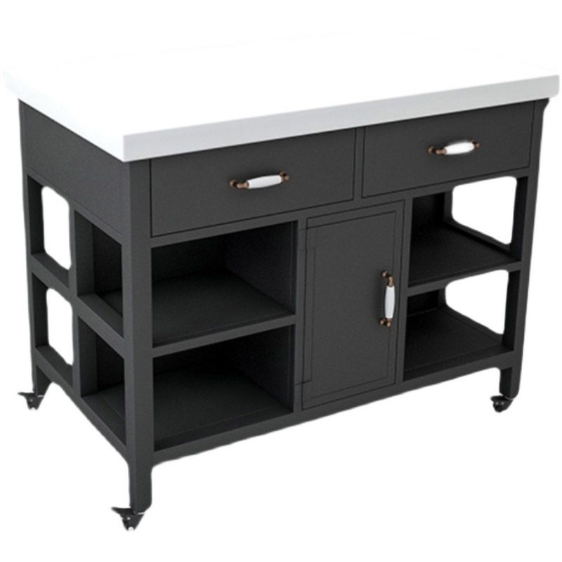 Rectangular Kitchen Trolley Modern Dining Room Prep Table with Drawer Clearhalo 'furn' 'furn_kitchen_islands_carts' 'Furniture' 'Kitchen & Dining Furniture' 'Kitchen Islands & Carts' 'kitchen_islands_carts' 1200x1200_dd733e69-4558-4f30-8e45-2b2c89a84acd