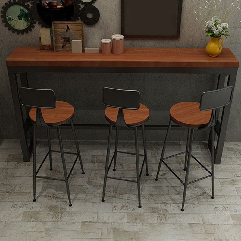 Tavolo da bar rettangolo in stile glam tavolo da pranzo in legno in legno solido