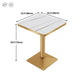 Industrial White Table for Restaurant Dining Table with Metal Base in Gold Clearhalo ' dining_table' 'Dining Tables & Seating' 'Dining Tables' 'furn' 'furn_dining_table' 'Furniture' 'furniture_dining_table' 'Kitchen & Dining Furniture' 'kitchen&dining_furn' 'kitchen' 'kitchen_dining_table' 1200x1200_dd74e91a-8284-43cb-b209-ceeb3749f533