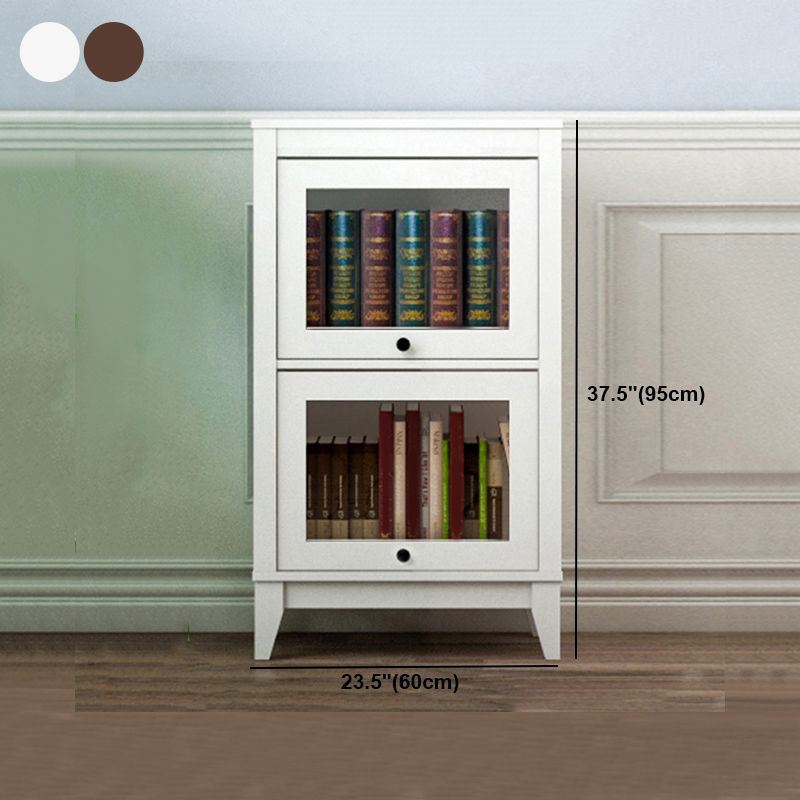 Manufactured Wood Bookcase Contemporary Standard Bookshelf with Glass Doors Clearhalo 'Bookcases' 'furn' 'furn_bookcases' 'Furniture' 'Office Furniture' 1200x1200_dd75638a-74f8-42b3-a6fb-40316c4c1d3b