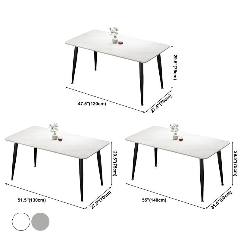 Rectangle Sintered Stone Two-Color Dining Table Simplicity 4 Legs Table for Dining Room Clearhalo ' dining_table' 'Dining Tables & Seating' 'Dining Tables' 'furn' 'furn_dining_table' 'Furniture' 'furniture_dining_table' 'Kitchen & Dining Furniture' 'kitchen&dining_furn' 'kitchen' 'kitchen_dining_table' 1200x1200_dd779456-595a-4a19-aed9-f266ea8f35b0