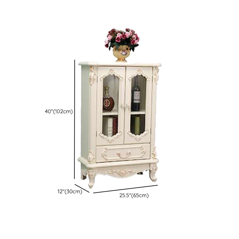 Traditional Glass Doors Display Stand Solid Wood Buffet Cabinet for Dining Room Clearhalo 'Display & China Cabinets' 'display_china_cabinets' 'furn' 'furn_display_china_cabinets' 'Furniture' 'Kitchen & Dining Furniture' 1200x1200_dd78d4d3-204e-4604-a38f-a178651e174a