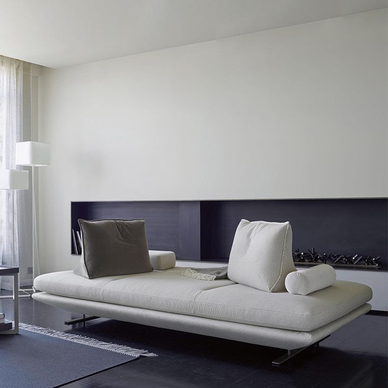 Contemporary Upholstered Solid Color Chaise Chair with Metal Legs Clearhalo 'Chairs & Seating' 'Chaise Lounge' 'chaise_lounge' 'furn' 'furn_chaise_lounge' 'Furniture' 'Living Room Furniture' 1200x1200_dd7993e8-15d9-4585-9519-3c64c6c5fe1a