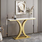 Contemporary Console Accent Table Antique Finish Console Table in Marble Clearhalo 'Console Tables' 'console_tables' 'Entry & Mudroom Furniture' 'furn' 'furn_console_tables' 'Furniture' 1200x1200_dd7adfe7-8eb0-4f4e-a2fb-bd464b4a8061