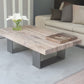 Rectangle Solid Wood Coffee Table Brown Sled Cocktail Table, 17.71" High Clearhalo 'Coffee & Accent Tables' 'Coffee Tables' 'coffee_tables' 'furn' 'furn_coffee_tables' 'Furniture' 'Living Room Furniture' 1200x1200_dd7b1d9b-cc94-419f-86d2-6f55d91304d4
