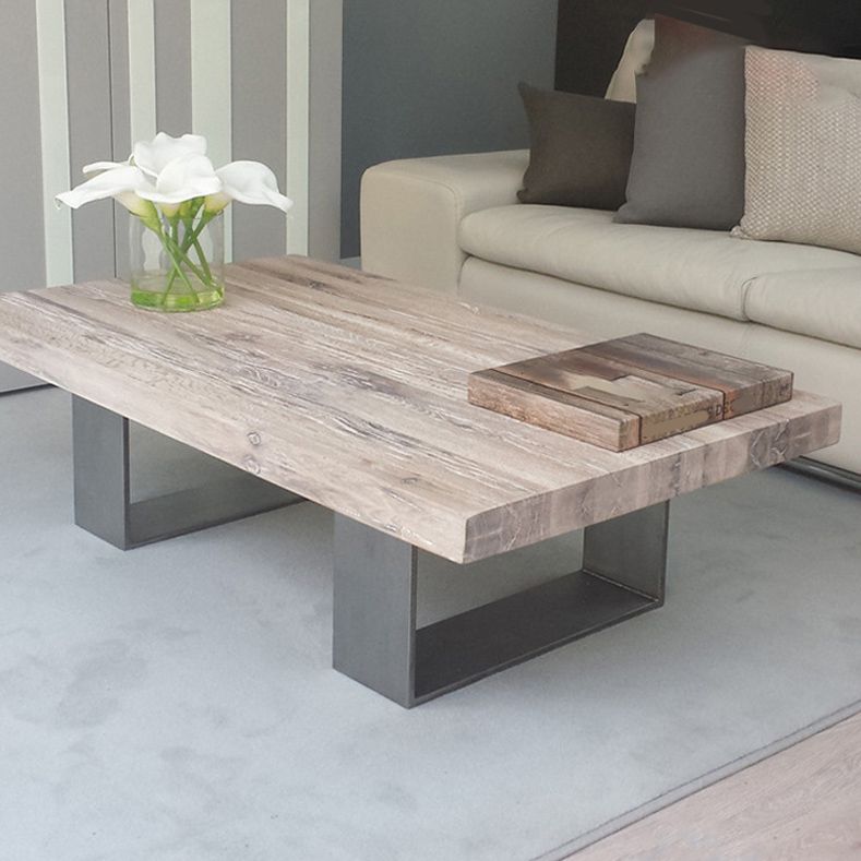 Rectangle Solid Wood Coffee Table Brown Sled Cocktail Table, 17.71" High Clearhalo 'Coffee & Accent Tables' 'Coffee Tables' 'coffee_tables' 'furn' 'furn_coffee_tables' 'Furniture' 'Living Room Furniture' 1200x1200_dd7b1d9b-cc94-419f-86d2-6f55d91304d4