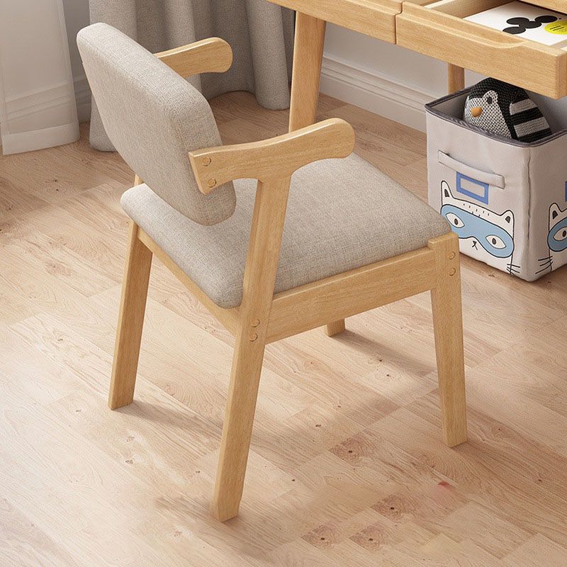 Contemporary Dining Open Back Chair Arm Chair with Wooden Legs for Kitchen Clearhalo ' kitchen&dining_furn' 'Dining Chairs' 'Dining Tables & Seating' 'dining_chair' 'Furniture' 'furniture_dining_chair' 'Kitchen & Dining Furniture' 'kitchen' 1200x1200_dd7c1230-e951-424e-893a-0e624b5ba7f3