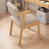 Contemporary Dining Open Back Chair Arm Chair with Wooden Legs for Kitchen Clearhalo ' kitchen&dining_furn' 'Dining Chairs' 'Dining Tables & Seating' 'dining_chair' 'Furniture' 'furniture_dining_chair' 'Kitchen & Dining Furniture' 'kitchen' 1200x1200_dd7c1230-e951-424e-893a-0e624b5ba7f3