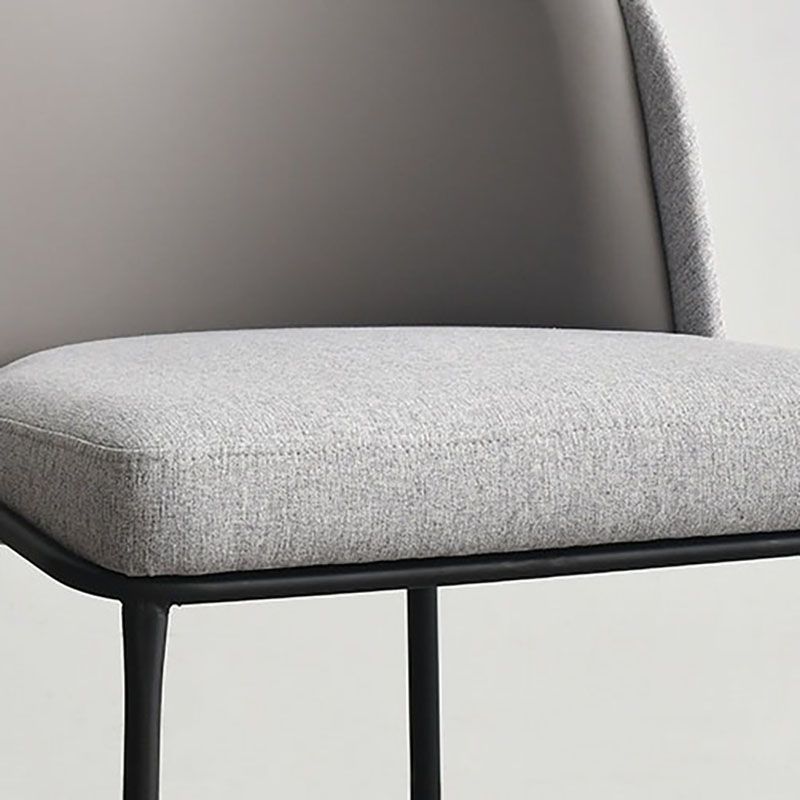 Scandinavian Dining Fabric Side Chairs Armless Solid Back Chair Clearhalo ' kitchen&dining_furn' 'Dining Chairs' 'Dining Tables & Seating' 'dining_chair' 'furn' 'furn_dining_chair' 'Furniture' 'furniture_dining_chair' 'Kitchen & Dining Furniture' 'kitchen' 1200x1200_dd7c6780-e90e-49f0-a908-696a98b98420