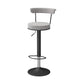 Glam Liftable Backrest Counter Stool Steel Kitchen Bar Stool with Cushion and Pedal Clearhalo 'Bar Furniture' 'Bar Stools' 'bar_stools' 'furn' 'furn_bar_stools' 'Furniture' 'furniture_bar_stools' 'Kitchen & Dining Furniture' 1200x1200_dd7dd03a-6e76-4dfe-bf07-9027fdfcb03a