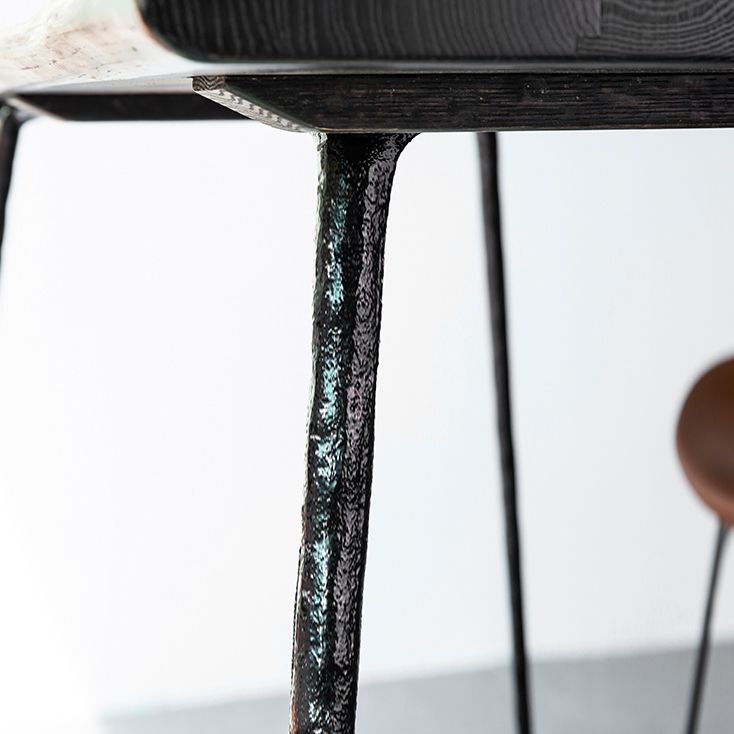 Industriële eettafel Rechthoekige houten eettafel voor eetkamer