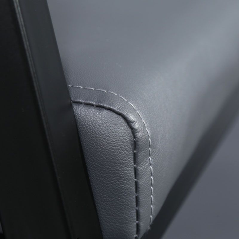 Chaise de bras à manger de cuisine contemporaine chaise latérale rembourrée en gris