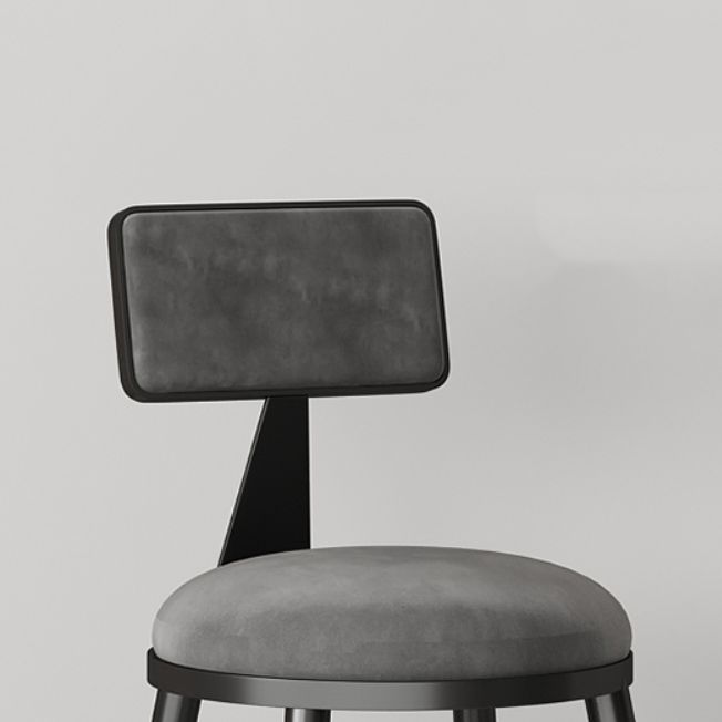 Industrial Armless Backrest Counter Stool Iron Milk Tea Shop Bar Stool with Cushion Clearhalo 'Bar Furniture' 'Bar Stools' 'bar_stools' 'furn' 'furn_bar_stools' 'Furniture' 'furniture_bar_stools' 'Kitchen & Dining Furniture' 1200x1200_dd835b24-d2ea-49cf-b9e1-17fd14b1aae0