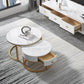 Slate Frame Coffee Table Round Nesting Coffee Table Set for Living Room Clearhalo 'Coffee & Accent Tables' 'Coffee Tables' 'coffee_tables' 'furn' 'furn_coffee_tables' 'Furniture' 'Living Room Furniture' 1200x1200_dd841db7-87c2-48af-9e5a-09ec0411c306