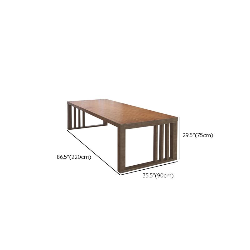 Modern 29.53" Tall Office Desk Solid Wood Rectangular Writing Desk Clearhalo 'furn' 'furn_office_desk' 'Furniture' 'Office Desks' 'Office Furniture' 'office_desk' 1200x1200_dd845ec1-c3e6-4d39-9312-aae81029ccc1