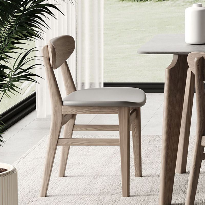 Modern 1/4/5/6 Pieces Rectangle Dining Set Sintered Stone Top Solid Wood Table Set Clearhalo 'Dining Room Sets' 'Dining Tables & Seating' 'dining_room_set' 'furn' 'furn_dining_room_set' 'Furniture' 'Kitchen & Dining Furniture' 1200x1200_dd84c417-ebb8-47df-ad80-431c15f2b0b0