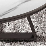 Frame metallico tavolo da cocktail top in ardesia ellittica - 17,7 "h