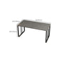 Rectangular Shaped Office Desk 2 Legs Writing Desk in Grey/White for Office Clearhalo 'furn' 'furn_office_desk' 'Furniture' 'Office Desks' 'Office Furniture' 'office_desk' 1200x1200_dd858eab-a217-4c73-89fb-ec27772d8fa4