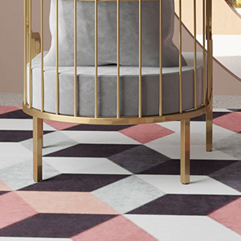 Fixed Back Lounge Chair Pillow Back Fabric Seat Chair with Gold Tone Legs Clearhalo 'Accent Chairs' 'accent_chairs' 'Chairs & Seating' 'furn' 'furn_accent_chairs' 'Furniture' 'Living Room Furniture' 1200x1200_dd85bf7d-1cc2-49eb-ada1-d8fec79a2df7