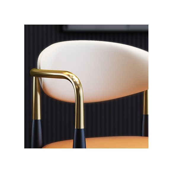 Modern Meeting Room Open Arm Chair Matte Finish Leather Dining Chair Clearhalo ' kitchen&dining_furn' 'Dining Chairs' 'Dining Tables & Seating' 'dining_chair' 'furn' 'furn_dining_chair' 'Furniture' 'furniture_dining_chair' 'Kitchen & Dining Furniture' 'kitchen' 1200x1200_dd85c70d-0717-4fd4-b354-5cb482ef3a48