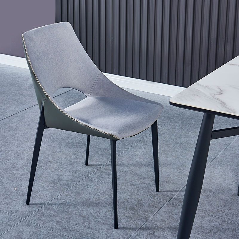 Modern Style Open Back Dining Side Chair Upholstered Armless Dining Chairs Clearhalo ' kitchen&dining_furn' 'Dining Chairs' 'Dining Tables & Seating' 'dining_chair' 'furn' 'furn_dining_chair' 'Furniture' 'furniture_dining_chair' 'Kitchen & Dining Furniture' 'kitchen' 1200x1200_dd85de12-3293-4fbf-acd5-eb37b93b208c