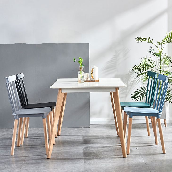 Glam Style Wooden Side Chair Matte Finish Windsor Back Dining Chair for Coffee Shop Clearhalo ' kitchen&dining_furn' 'Dining Chairs' 'Dining Tables & Seating' 'dining_chair' 'furn' 'furn_dining_chair' 'Furniture' 'furniture_dining_chair' 'Kitchen & Dining Furniture' 'kitchen' 1200x1200_dd8785b8-bdbc-4592-8a4e-e08c83f3fa9b