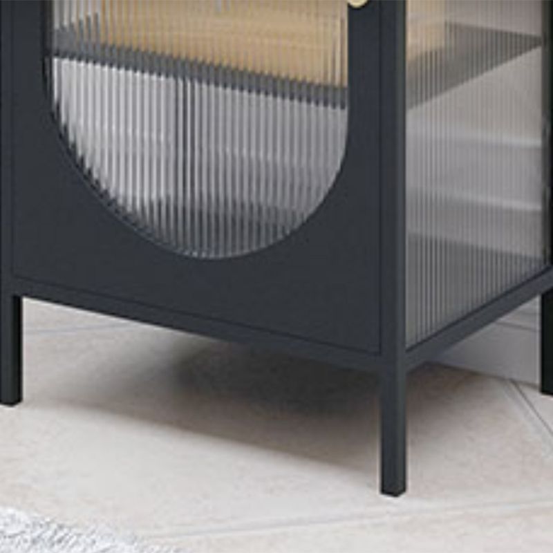 Contemporary Buffet Server Metal Dining Server with Doors for Living Room Clearhalo 'buffet_sideboard' 'Buffets & Sideboards' 'furn' 'furn_buffet_sideboard' 'Furniture' 'Kitchen & Dining Furniture' 1200x1200_dd87bf81-1492-4906-88b6-581b8fe9f465