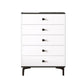 Contemporary 35.43'"Tall Wooden Chest, Rectangle Accent Cabinet with Drawers Clearhalo 'Cabinets & Chests' 'cabinets_chests' 'furn' 'furn_cabinets_chests' 'Furniture' 'Living Room Furniture' 1200x1200_dd8c10ba-5a00-45b2-ae5c-88c05aeefdfa