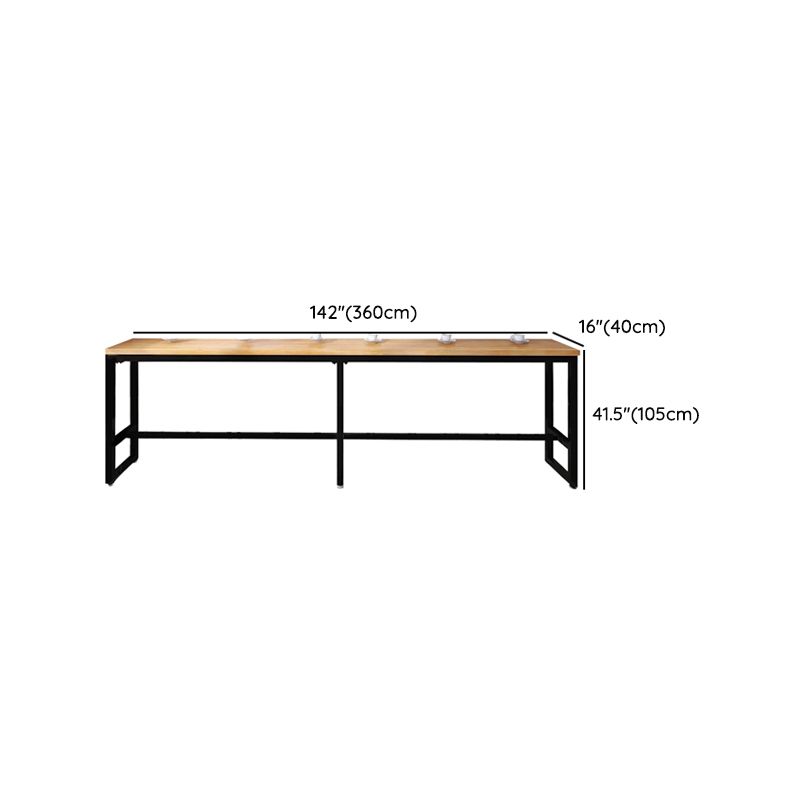 Rectangular Bar Height Table Industrial Style Bar Table with Trestle Base Clearhalo 'Bar Furniture' 'Bar Tables' 'bar_tables' 'furn' 'furn_bar_tables' 'Furniture' 'Kitchen & Dining Furniture' 1200x1200_dd8f3dad-b6e0-4e2d-b038-6fafe287b53a
