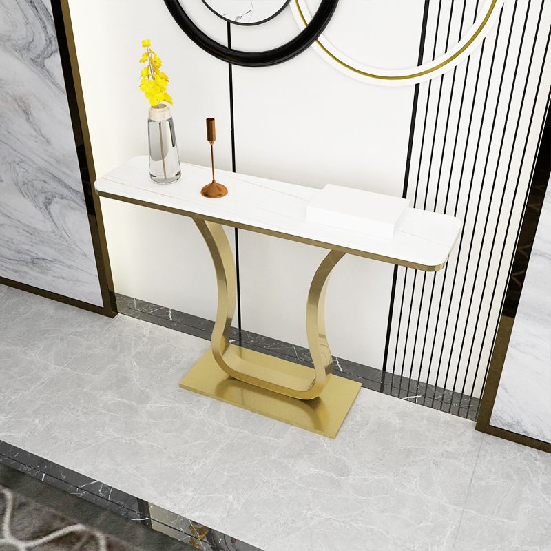Mesa de acento de consola rectángulo Tabla de sofá de consola de acabado antiguo en piedra