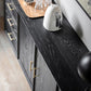 Black Buffet Server with Drawers Pine Solid Wood Dining Server Clearhalo 'buffet_sideboard' 'Buffets & Sideboards' 'furn' 'furn_buffet_sideboard' 'Furniture' 'Kitchen & Dining Furniture' 1200x1200_dd8fe039-50fe-40bc-a789-eef85a9b6980