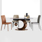 Glam Style Rectangle Dining Table Sintered Stone Table with Metal Leg for Home Clearhalo 'Dining Tables & Seating' 'Dining Tables' 'dining_table' 'furn' 'furn_dining_table' 'Furniture' 'Kitchen & Dining Furniture' 1200x1200_dd90dc50-3017-4150-bc4c-e6cfb26005d4