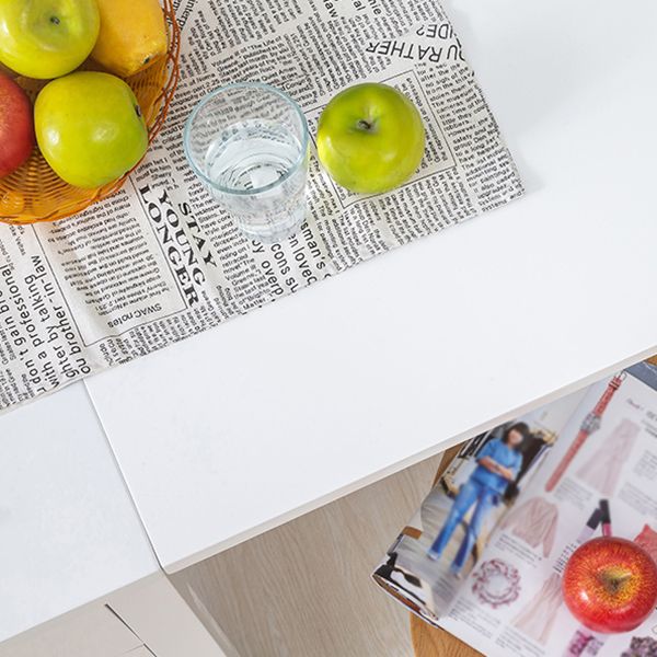 Moderne stijl rechthoekige massief houten eettafel met neerklapbaar blad, 59" x 31,5" x 29,5"