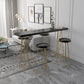Traditionele luxe bartafelset 1/3/5-delige toonbankset met metalen voet